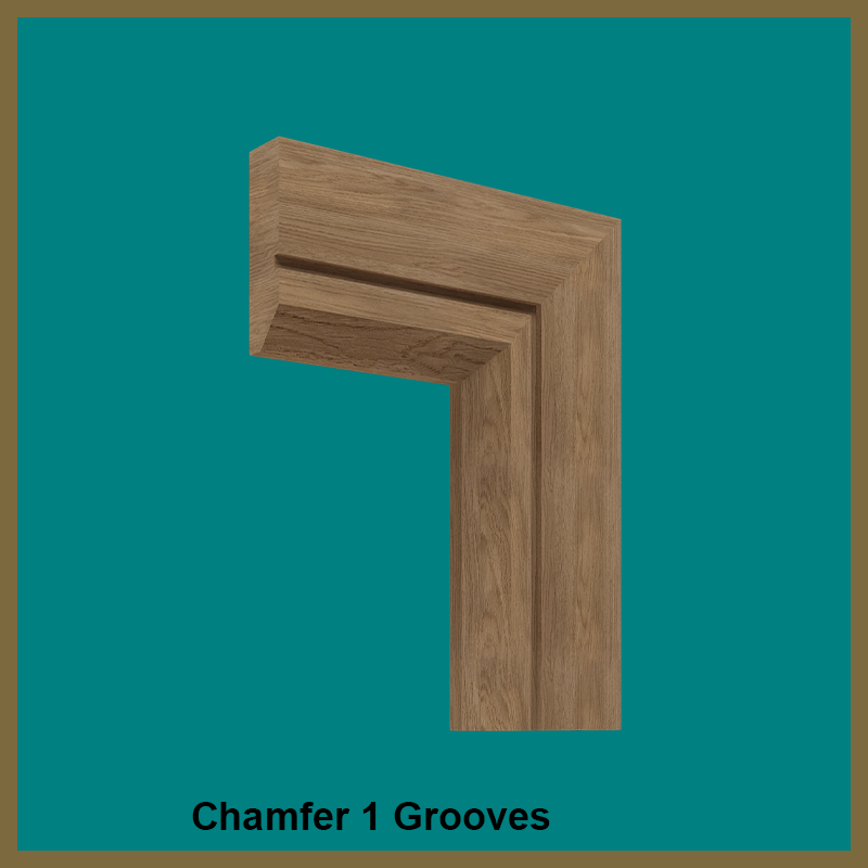 Chamfer 1 Groove Walnut Architrave