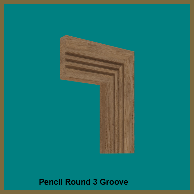Pencil Round Groove 3 Walnut Architrave
