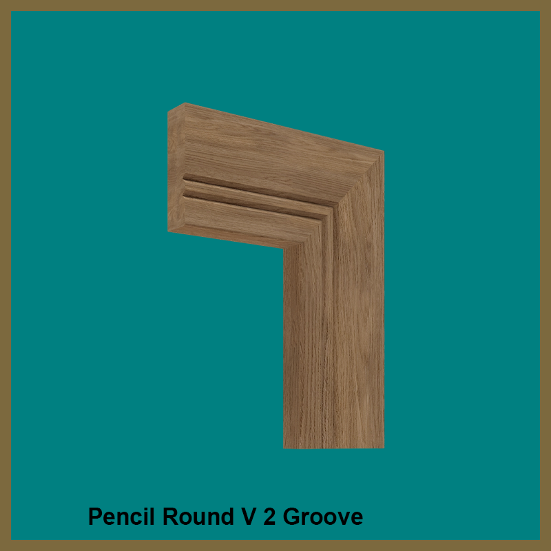 Pencil Round V 2 Groove Walnut Architrave