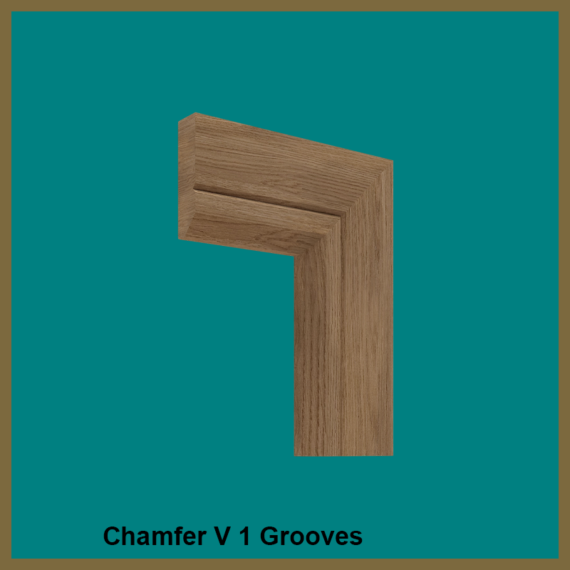 Chamfer V 1 Groove Walnut Architrave
