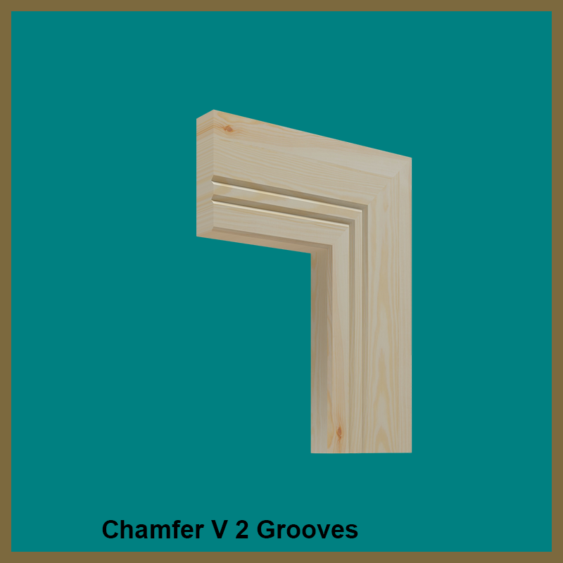 Chamfer V 2 Groove Pine Architrave