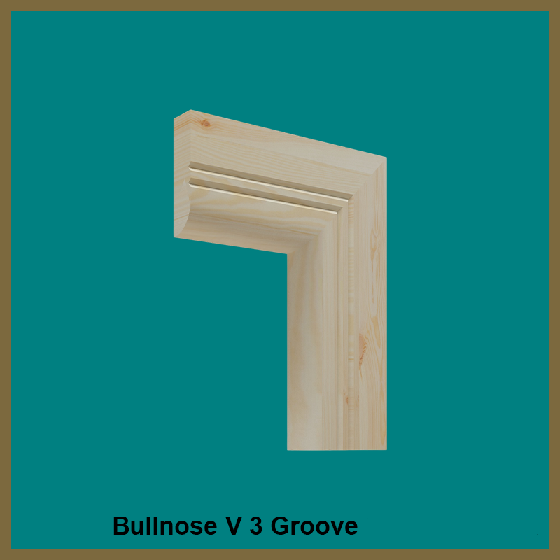 Bullnose V 3 Groove Pine Architrave