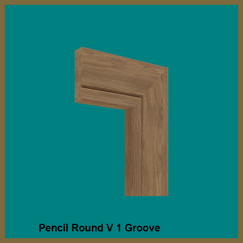 Pencil Round V 1 Groove Walnut Architrave