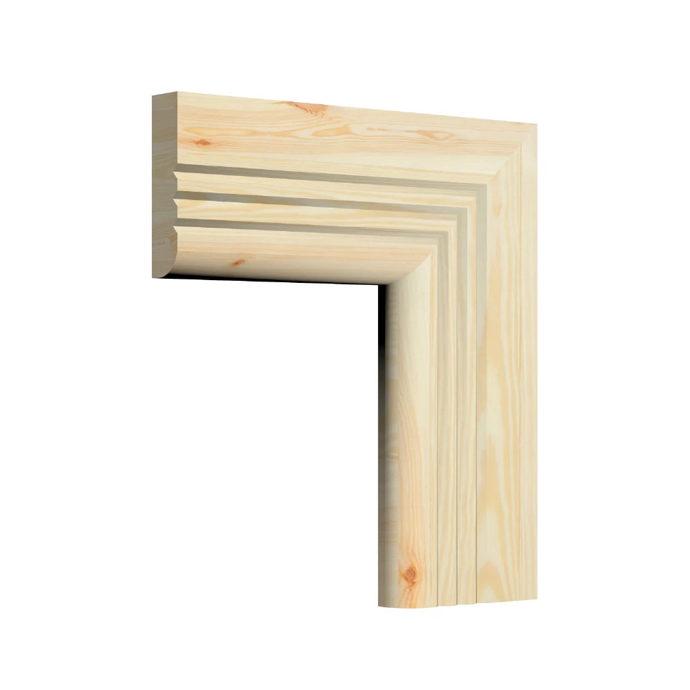 Bullnose V 3 Groove Pine Architrave