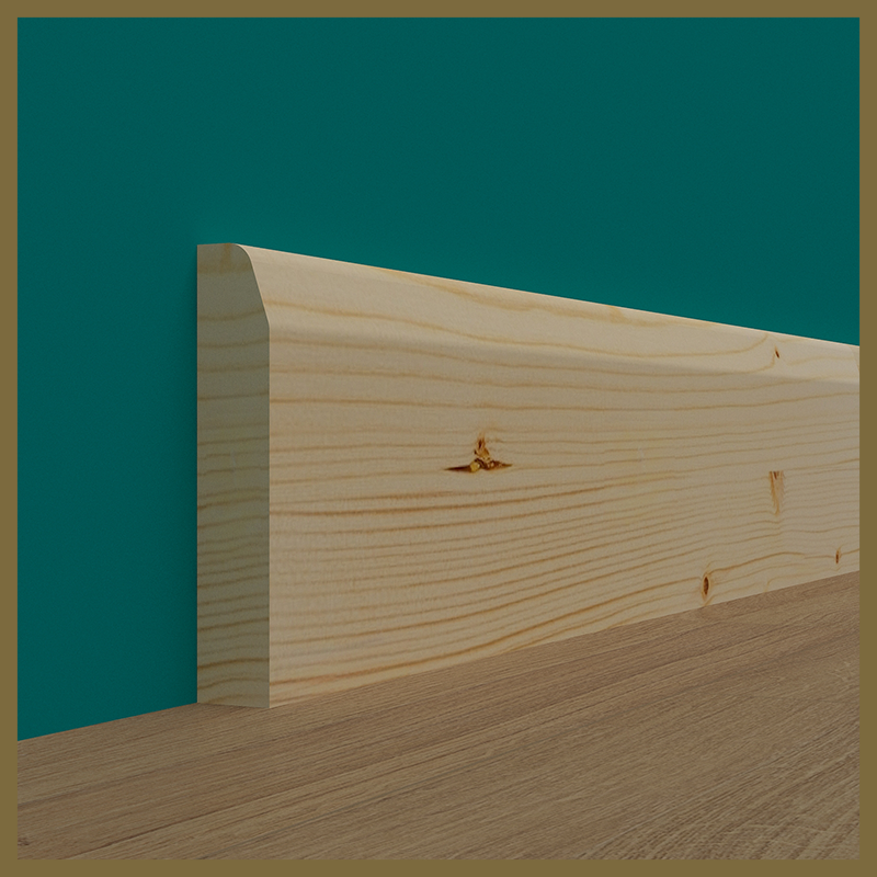 Chamfer Round Pine Skirting Board