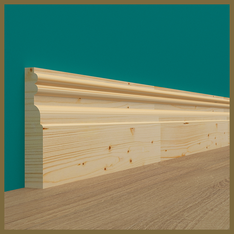 Reeded 2 Pine Skirting Board