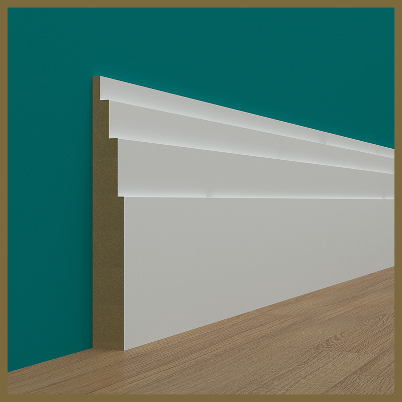 Large Stepped MDF Skirting Board