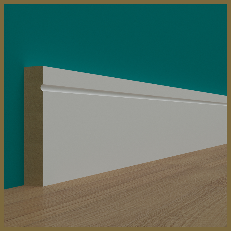 Square Edge C 1 Groove  Skirting Board