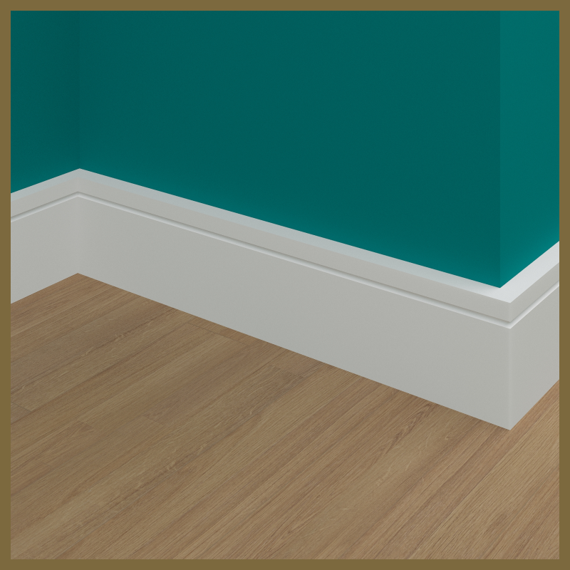 Square Edge C 1 Groove  Skirting Board