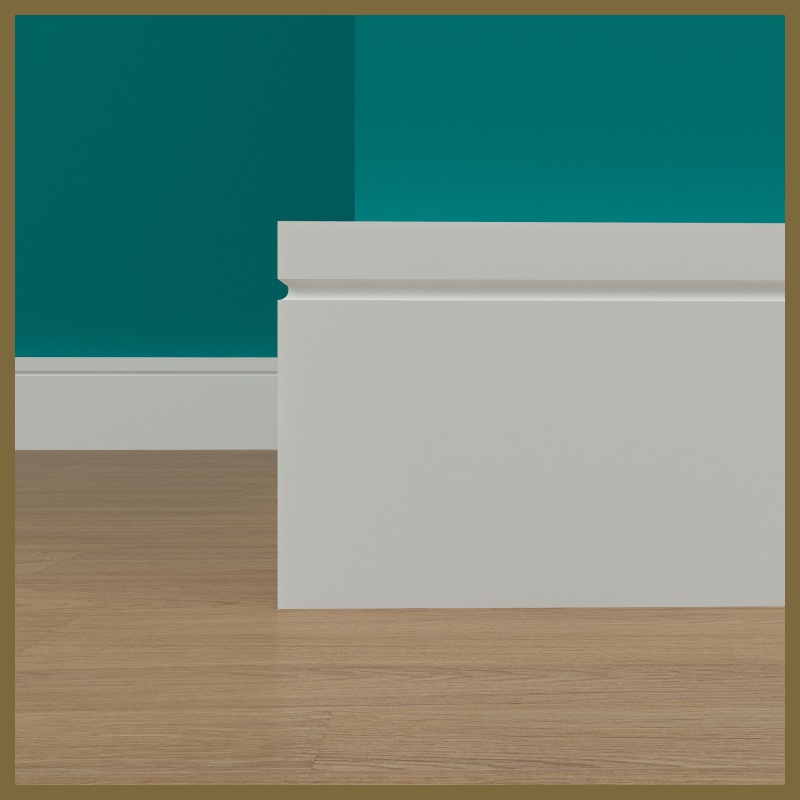 Square Edge C 1 Groove  Skirting Board