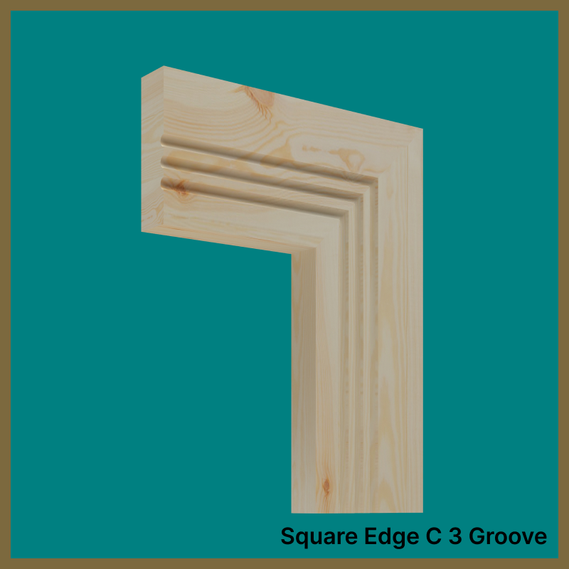 Square Edge C 3 Groove Pine Architrave