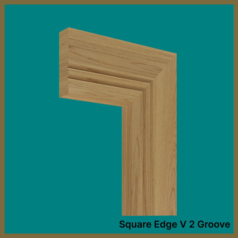 Square Edge V 2 Groove Oak Architrave