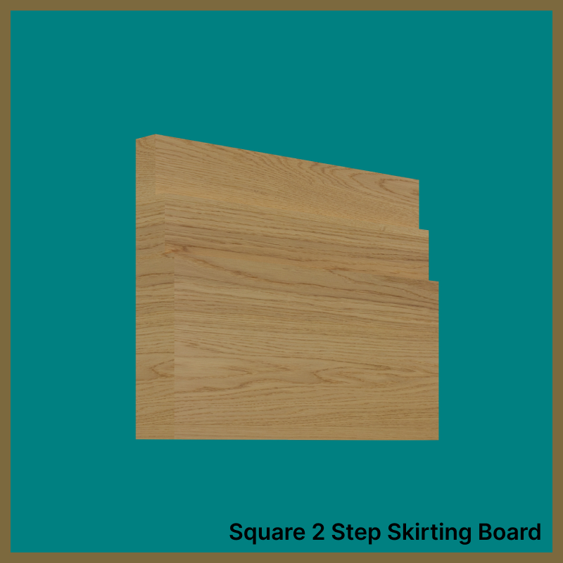 Square 2 Step Oak Skirting Board