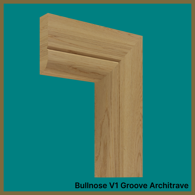Bullnose V 1 Groove Oak Architrave