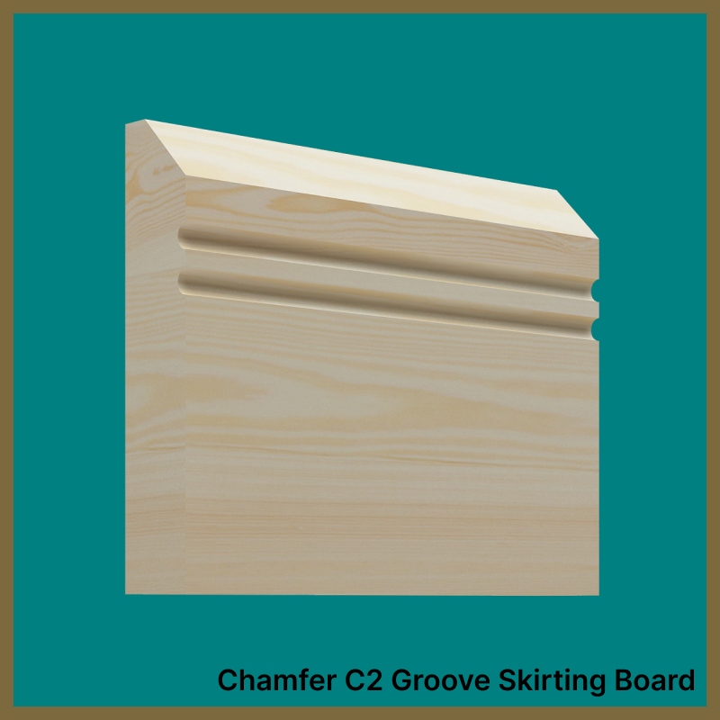 Chamfer C 2 Groove Pine Skirting Board