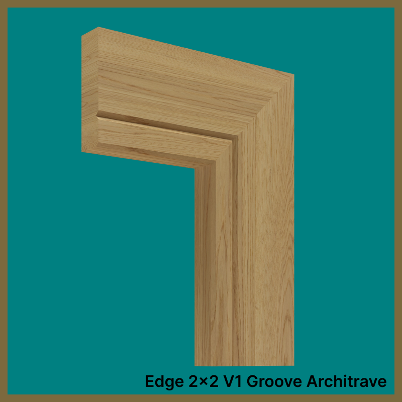 Edge 2x2 V 1 Groove Oak Architrave