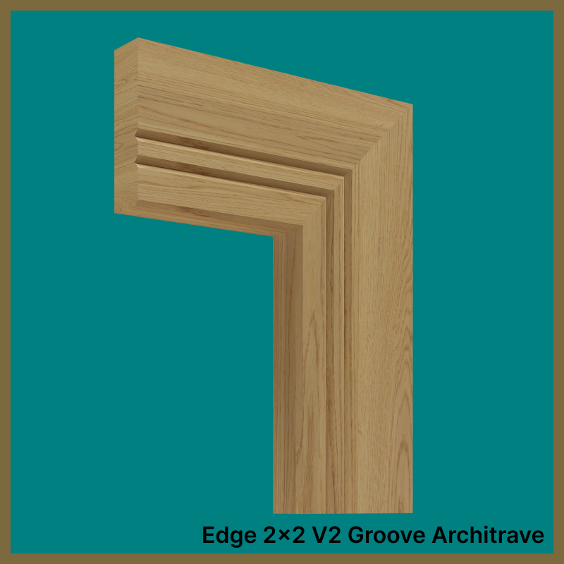 Edge 2x2 V 2 Groove Oak Architrave