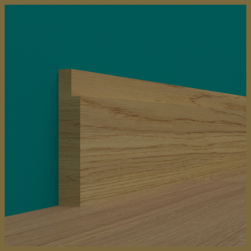 Square 1 Step Oak Skirting Board