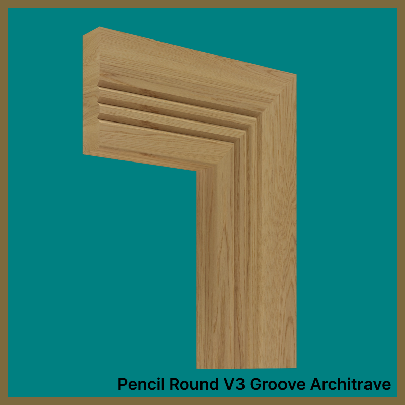 Pencil Round V 3 Groove Oak Architrave