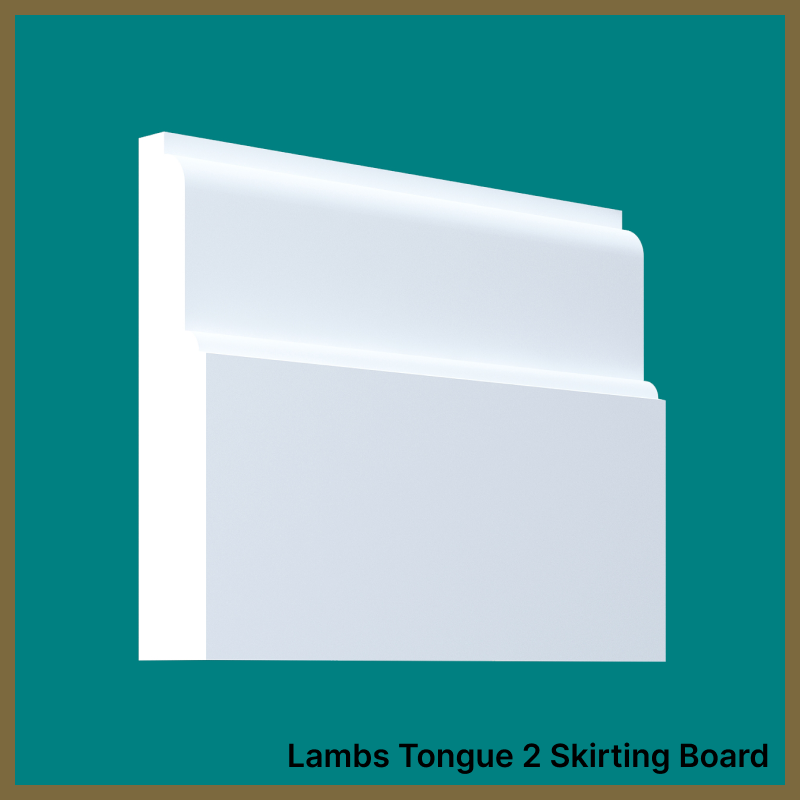 Lambs Tongue 2 Skirting Board - Decorative MDF Skirting