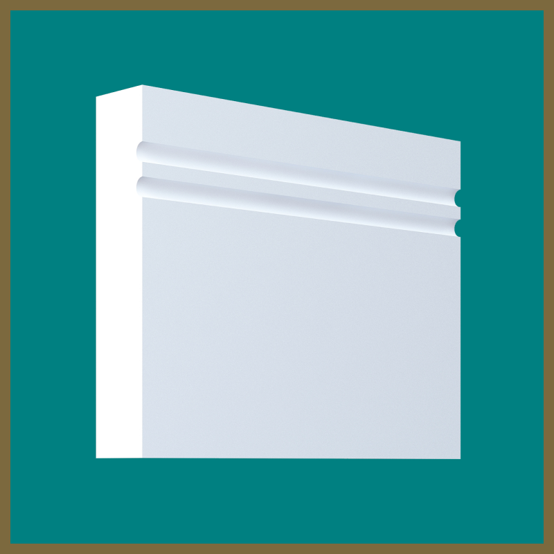 Square Edge C 2 Groove MDF Skirting Board