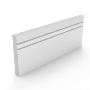 MDF Skirting Board Modern Chamfered Style White Primed Choice of Height & Length 